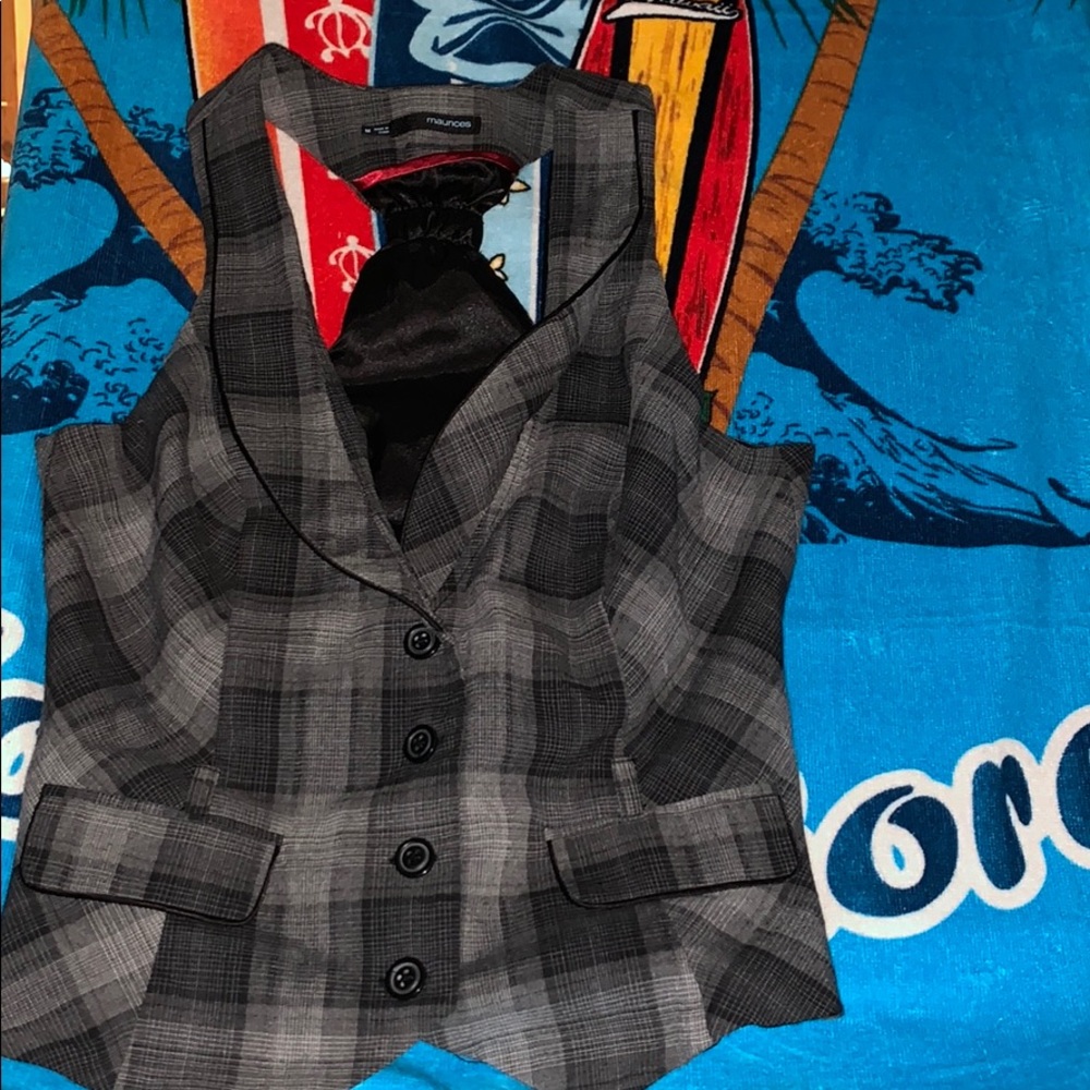 Plaid vest